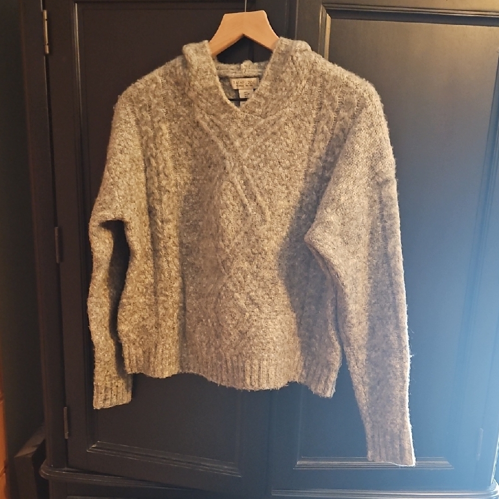Rachel Zoe Textured Gray Knit Top